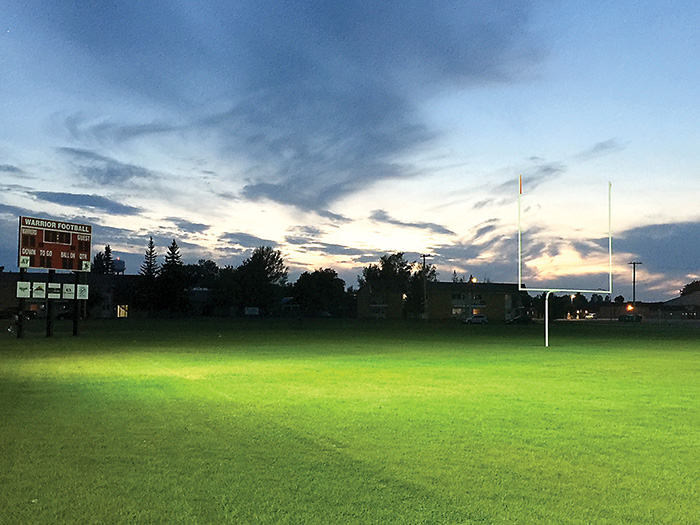 The new football field at Esterhazy High School. Aside from Esterhazy, about 16 other communities benefit from the space.